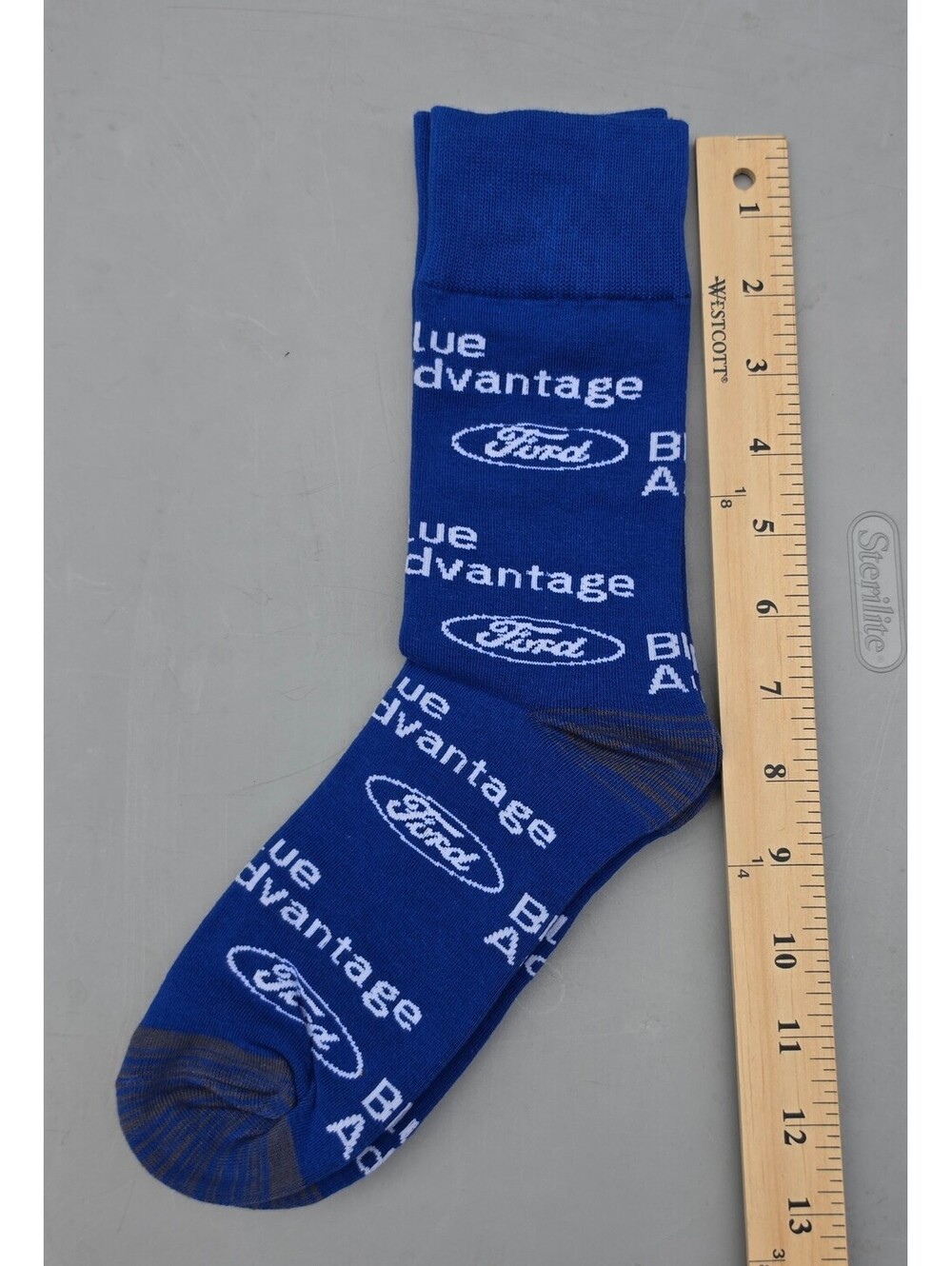 Ford Blue Advantage Logo Crew Socks Blue White Dealer Promotional Automotive NEW